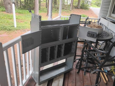 Metal Shelf For Storage Grey Good Condition