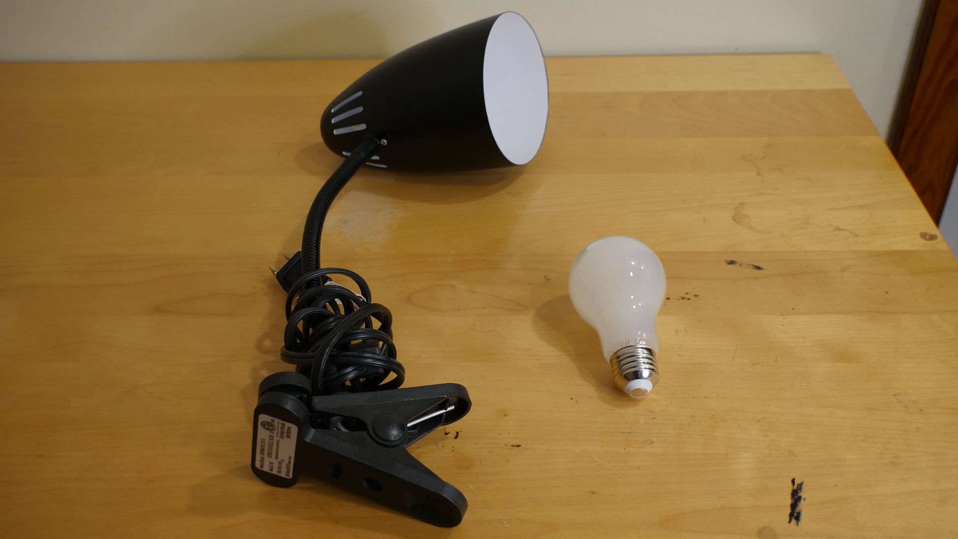 Intertek Gooseneck Clip Light Desk Lamp LED