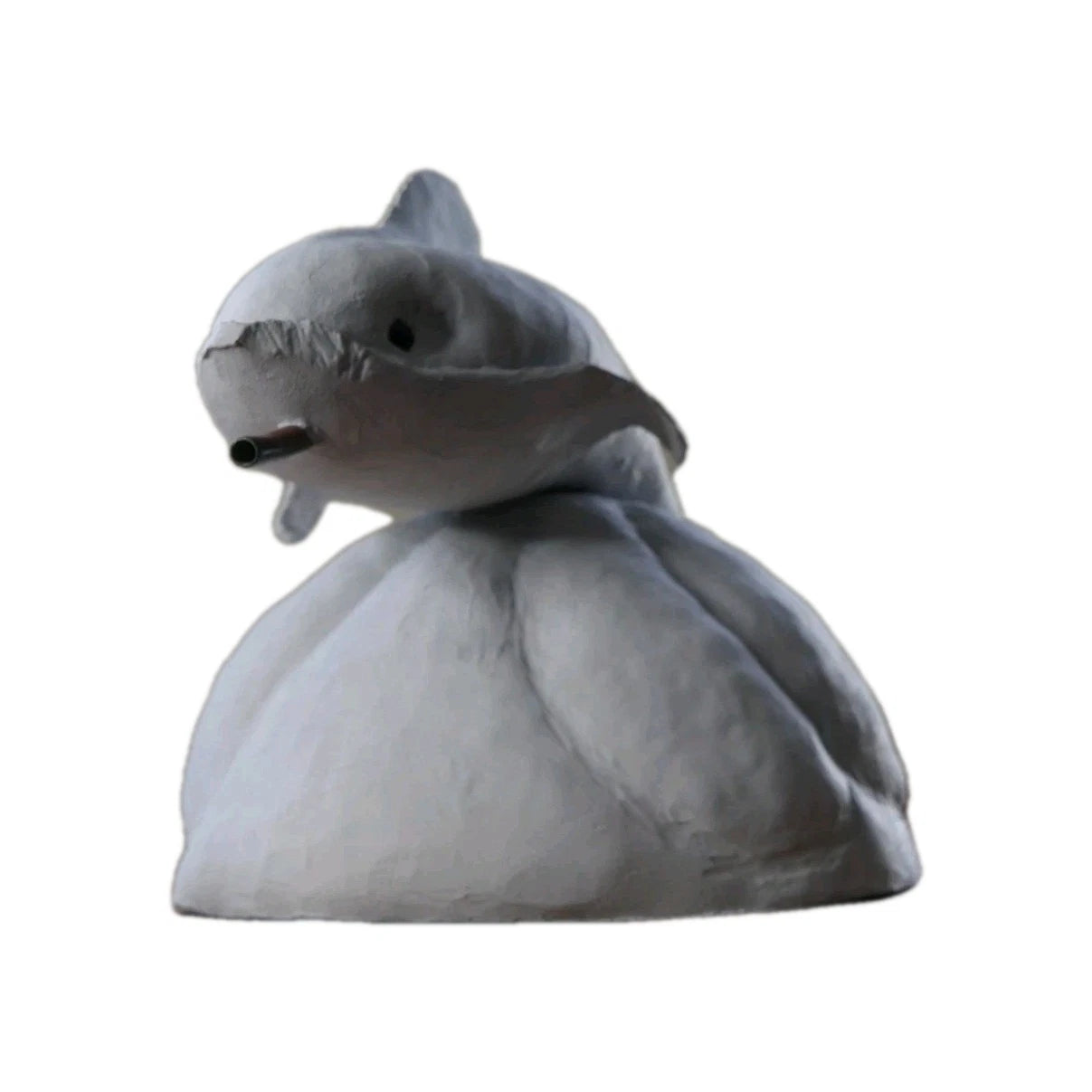 Vintage Pot Metal Dolphin Sculpture Statue/Garden Hose Water System Built In