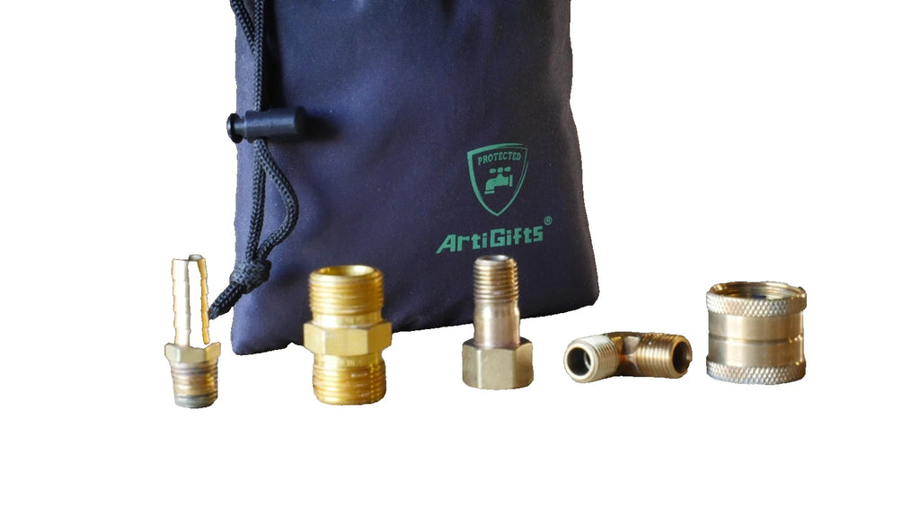 Lot of 5 pcs.  Male/Female NPT Brass  Threaded USA Fittings